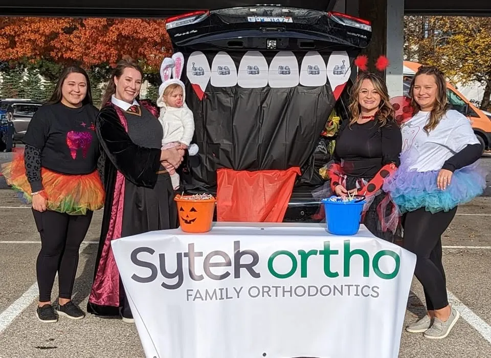 The Sytek Ortho team in costume at the city-wide Trunk or Treat event